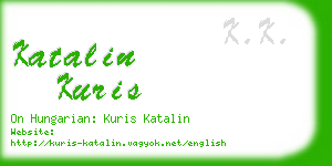 katalin kuris business card